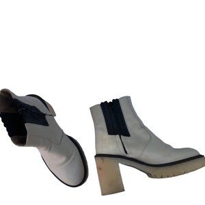 Free People James Chelsea Festival Wear cream tan rubber platform bootie 8 EUC